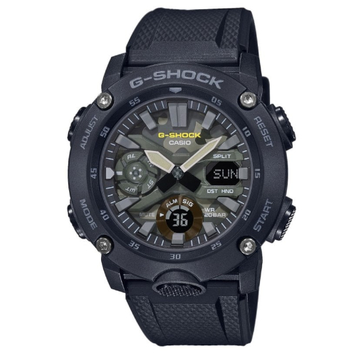 Orologio – Casio G-SHOCK Cronografo Uomo GA-2000SU-1AER Carbonio Resina Nero