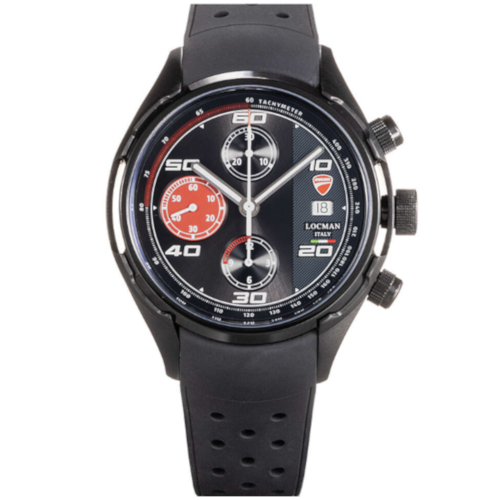 Orologio – Locman Ducati Chrono Limited Ed. Automatico Sellita SW-500 D120K01S-BKBKWRSRK